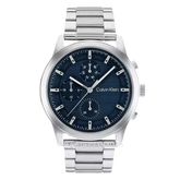 CALVIN KLEIN 25200208 Silver Dial Blue Multifunction Stainless Steel